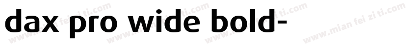 dax pro wide bold字体转换